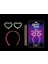 Bfs Glow Stick Karanlıkta Yanan Fosforlu Kalp Taç 12 Adet 1