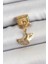 Bfs 316L Çelik Sallantılı Zirkon Taşlı Balık Kuyruğu Model Gold Renk Nomination Charm 1