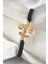 Bfs Pirinç Gold Renk Zirkon Taşlı Zambak Figür Asansörlü Makrome Model Kadın Bileklik 1