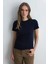 Kısa Kollu Basic Pamuk Tshirt - Lacivert 1