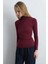 Balıkçı Yaka Kaşmir Bluz - Bordo 3