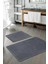 Peluş Antrasit Kaymaz Taban 2'li Banyo Paspası Takımı (50X80 50X40) 1