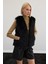 Kolsuz Uzun Yelek - Siyah 2