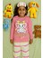 Çocuklar Için Göz Maskeli Karakter Baskılı %100 Pamuk 3 Lü Pijama Takımları 1