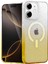 Apple iPhone 11 Pummel Shiny Magsafe Kapak - Gold 1