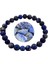 Lapis Lazuli Doğal Taş Bileklik, Sertifikalı Doğal Taş, Ayarlanabilir Lastikli Bileklik, Uniseks Bileklik 1