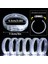 Beyaz-Gümüş LED Işıklı Baskı Yapılabilen Pilli Bileklik Bilezik 1,5 cm Genişlik 4