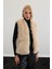 Kolsuz Uzun Yelek - Ekru 6