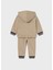 1-4 Yaş Erkek Bebek 2’li Takım – Bej Kapüşonlu Fermuarlı Hırka ve Bej Eşofman Altı 3