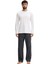 Erkek Beyaz Uzun Kollu Pijama Takımı LV00NM2953 1