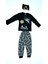 Çocuklar Için Göz Maskeli Karakter Baskılı %100 Pamuk 3 Lü Pijama Takımları 2