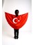 Çocuk Saten Unisex Türk Bayrağı Pelerin, 23 Nisan-19 Mayıs-10 Kasım-29 Ekim Okul Gösteri Kostümü 2-6 Yaş (M),7-12 Yaş (L) 3
