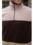 Yarım Fermuarlı Üç Renk Polar Sweatshirt 2