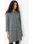 Kadın Dik Yaka Kolu ve Cebi Nakış Işlemeli Uzun Yün Kaban 25034 Füme 3