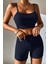 Kadın Lacivert Şortlu Kaşkorse Gecelik Takım 6