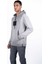 Erkek Regular Fit Kapüşonlu Baskılı Yıkama Efektli Gri Sweat 2