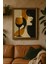 Wine Reflection – Kadın Silüeti ve Şarap Kadehi Temalı Dekoratif Duvar Tablosu (Çerçeveli) 1