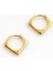 14K Gold Plated Classical Hoop Küpe 1