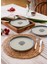 Moderna 4 Parça 21 cm Pasta Tabağı Tarçın Midye Desenli 1
