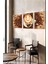 ☕ Latte Sanatlı Kahve Çekirdeği Temalı 3'lü Ahşap Çerçeveli Tablo Seti – Mdf Zemin CRV1008 32 x 42 5