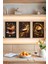 🖼️ 3'lü Çerçeve Görünümlü Kahve Temalı Tablo Seti – 13X17 / 21X30 / 30X40 cm Ebat CRVS1010 13 x 17 1