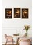 🖼️ 3'lü Çerçeve Görünümlü Kahve Temalı Tablo Seti – 13X17 / 21X30 / 30X40 cm Ebat CRVS1010 13 x 17 4