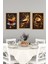 🖼️ 3'lü Çerçeve Görünümlü Kahve Temalı Tablo Seti – 13X17 / 21X30 / 30X40 cm Ebat CRVS1010 13 x 17 5