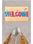 Dijital Baskı Dekoratif Welcome Ahşap Kapı Önü Paspası 1