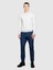 Streç Pamuklu Kemer Delikli Slim Fit Denim Chino Pantolon Erkek Renkli Pantolon - 324P4HJTSF03N 2
