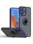 Redmi 15C Uyumlu Kılıf Yüzüklü Standlı Extra Darbe Koruma Sert Silikon Kapak - Lacivert 1
