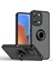 Redmi 15C Uyumlu Kılıf Yüzüklü Standlı Extra Darbe Koruma Sert Silikon Kapak - Siyah 1