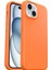 Apple iPhone 15 Plus Uyumlu Silikon Kılıf - Kamera Korumalı Esnek Pastel Renk Kapak - Turuncu 1