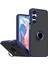 Samsung Galaxy S25 Fe Uyumlu Kılıf Yüzüklü Standlı Extra Darbe Koruma Sert Silikon Kapak - Lacivert 1