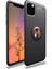 iPhone 11 Pro Max Kılıf Range Yüzüklü Silikon - Siyah-Gold 1