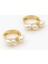 14K Gold Plated String Of Pearls Hoop Küpe 1