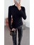 Likralı Siyah Balıkçı Bluz 3