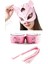 Mulvxbrf BRF02 Deri Pembe Kedi Maske Kelepçe Kırbaç Seti ( 3'lü Set) (Mulvix) 1