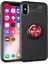 iPhone Xs Max Kılıf Range Yüzüklü Silikon - Siyah-Kırmızı 1