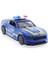 Die Cast Çek Bırak Metal Mavi Polis Arabası 1