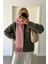 Pembe Soft Yumuşak Dokulu Puffy Atkı Şal 1