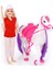 Jasmine Atlı Bebek Beyaz-Pembe 4