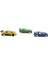 Die Cast Metal 3'lü Yarış Arabaları Yeşil Araçlı 3