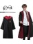 Harry Potter Gryffindor Kapişonlu Çocuk Kostüm + Asa + Gözlük Seti 11-12 Yaş 1