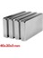 10 Adet 40X20X5MM Neodyum Magnet Güçlü N35 Mıknatıs Köşeli Nikel Kaplama 5