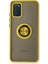 Samsung Galaxy A02S Kılıf Montreal Yüzüklü Silikon Kapak - Sarı 1