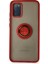 Samsung Galaxy A02S Kılıf Montreal Yüzüklü Silikon Kapak - Kırmızı 1