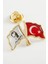 Türk Bayrağı Atatürk Yaka Rozet 1