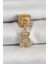316L Çelik Sallantılı Zirkon Taşlı Ayıcık Model Gold Renk Nomination Charm 1