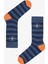 Çok Renkli Erkek Blue Stripe 3lü Soket Çorap 2
