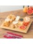 Bambu Peynir Pizza Tahtası Sunum Tahtası 360 Derece Dönen Yuvarlak Lüx Servis 35 x 30 x 1.5 cm 3